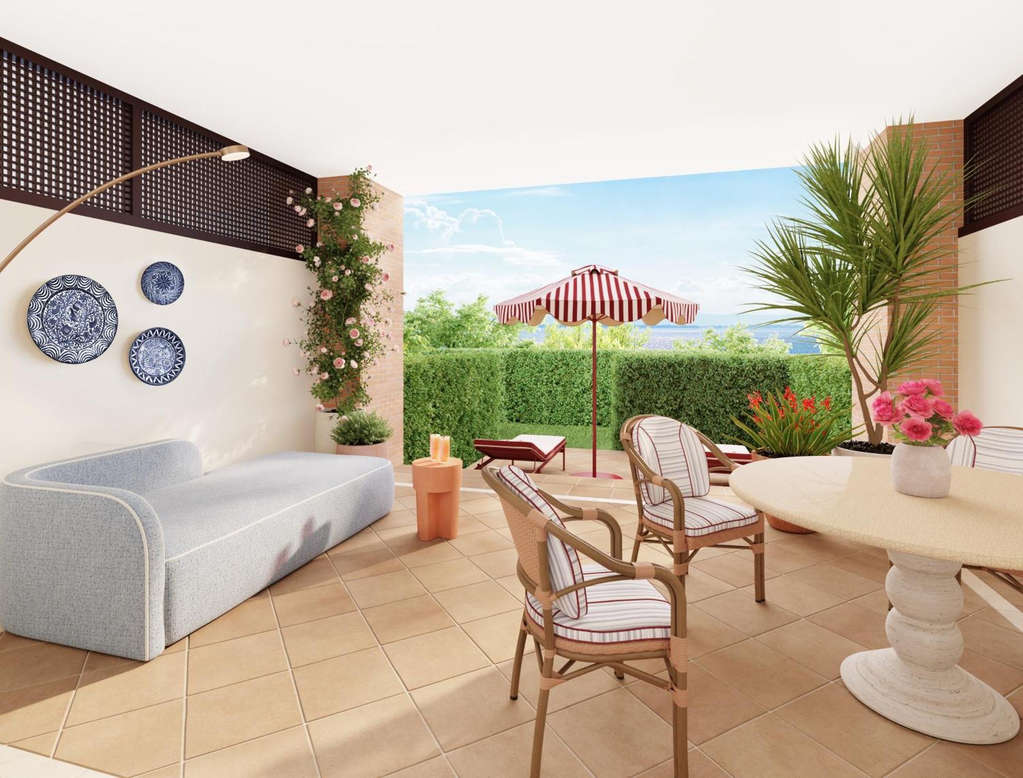Don Carlos ماربيا المظهر الخارجي الصورة 3D rendering of a patio